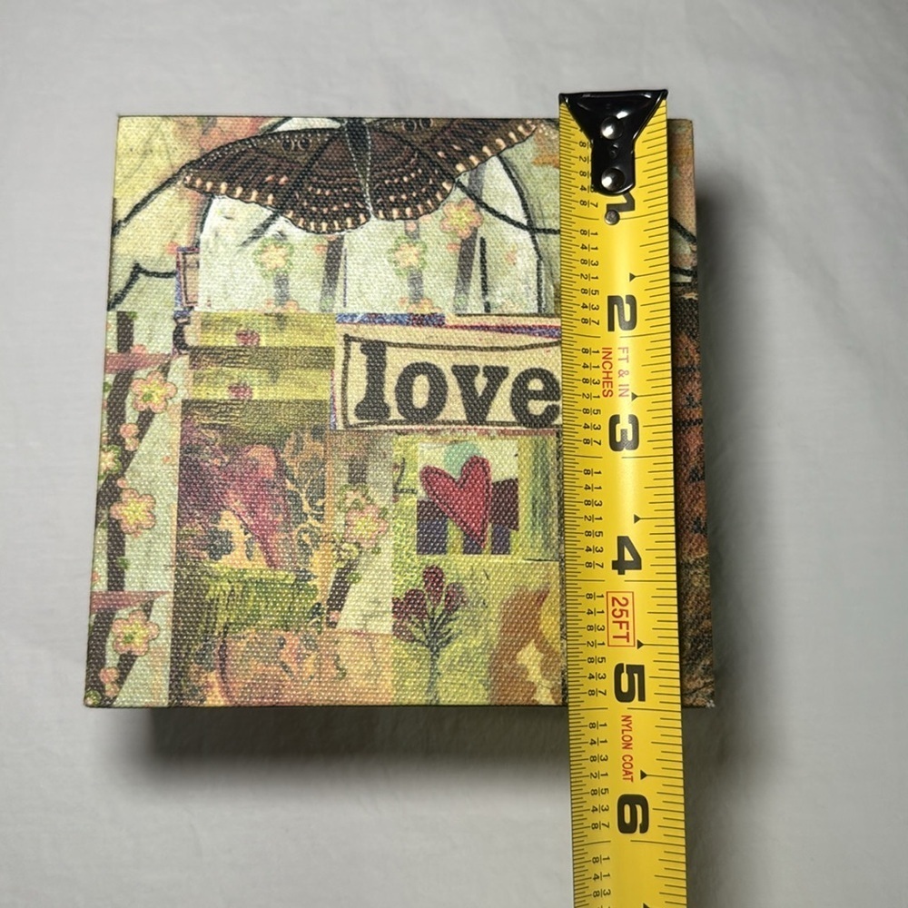 Demdaco Kelly Rae Roberts Love Square Keepsake Box Home Decor 5x5 EUC - Picture 5 of 8